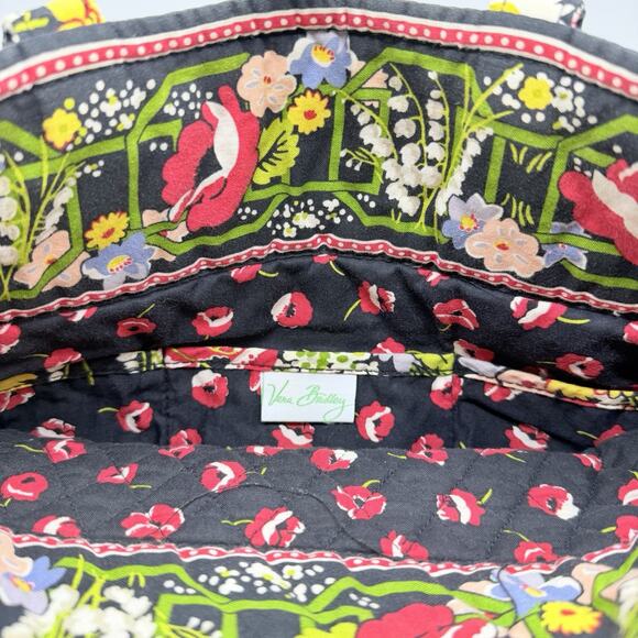 Vera Bradley Poppy Fields Floral Quilted Toggle Tote Purse 13"H x 14"W x 4”D - Picture 12 of 13